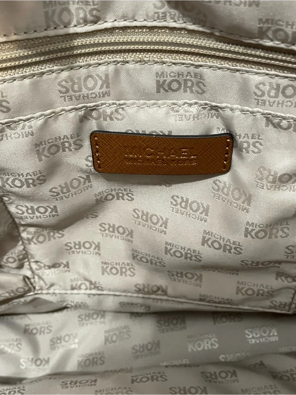 Michael Kors Nautical Navy Blue and White Striped Tote bucket hand bag clean